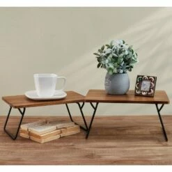 Outlet 💯 Gourmet Basics® Woodford Set of 2 Shelf Organization Trays ✔️ -Mikasa Sales 2023 woodford set of 2 shelf organization trays 5290308 3