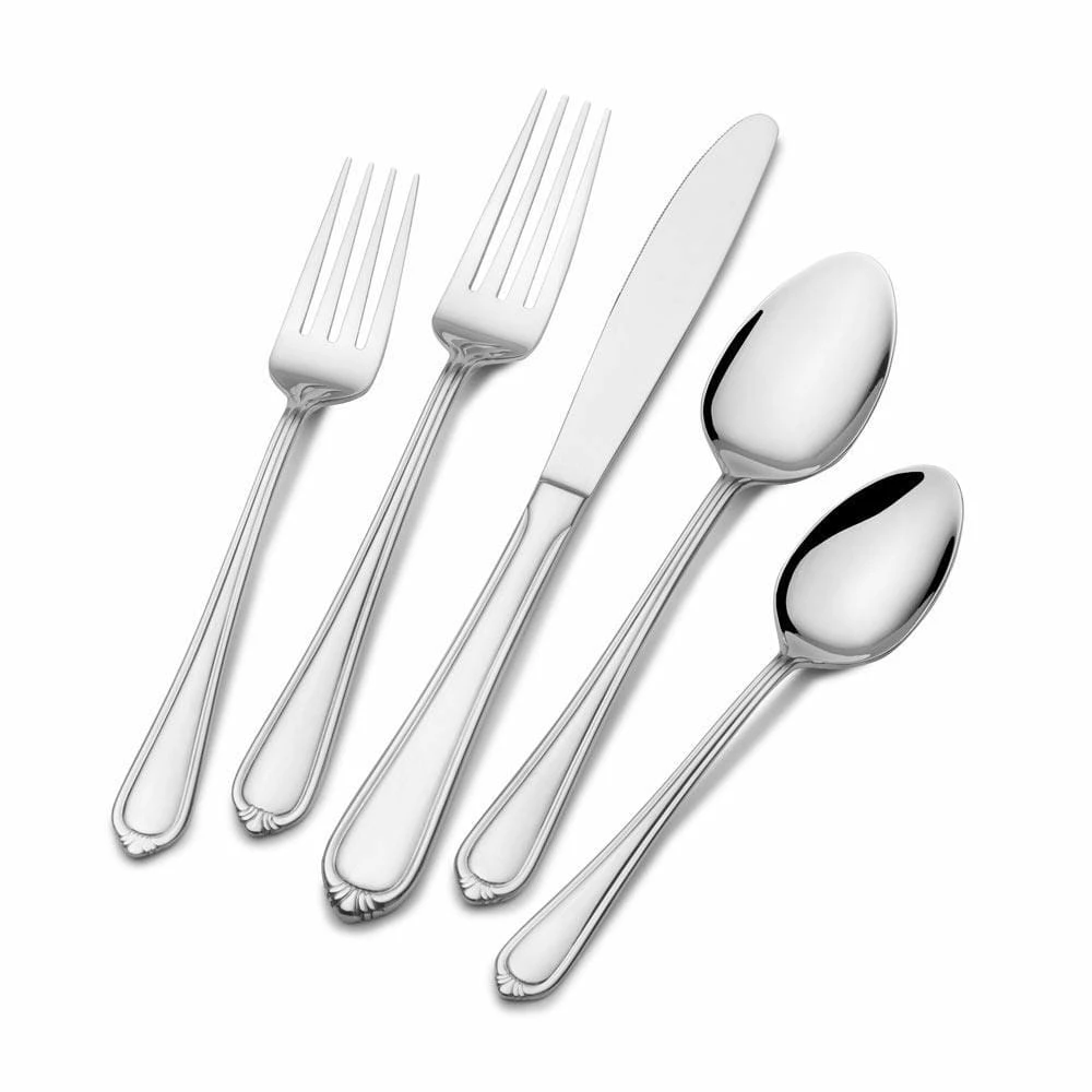 Promo 🔔 Gourmet Basics® Yvonne 20 Piece Flatware Set, Service for 4 💯 3 Promo 🔔 Gourmet Basics® Yvonne 20 Piece Flatware Set, Service for 4 💯