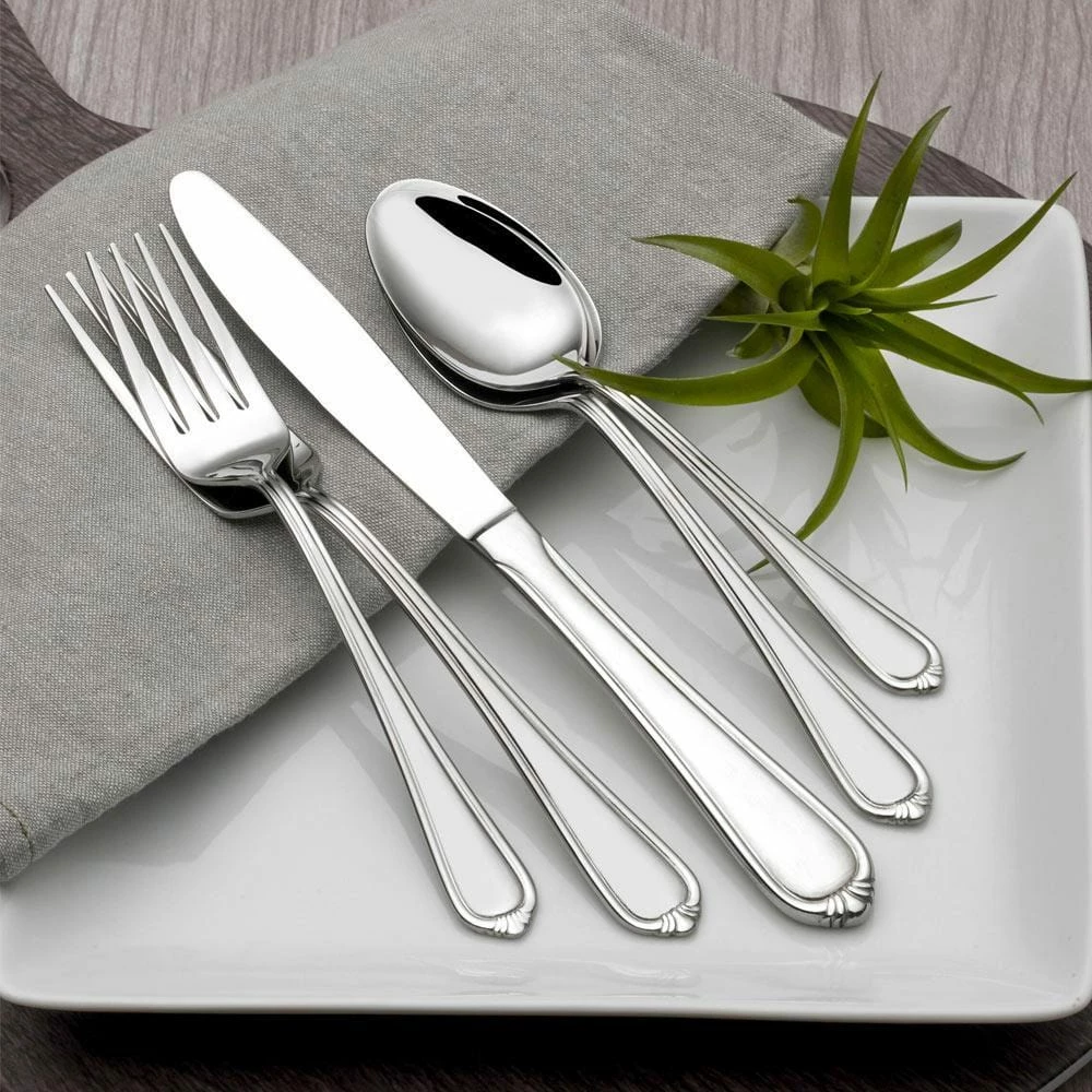Promo 🔔 Gourmet Basics® Yvonne 20 Piece Flatware Set, Service for 4 💯 4 Promo 🔔 Gourmet Basics® Yvonne 20 Piece Flatware Set, Service for 4 💯 - Image 2