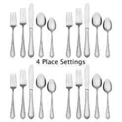 Promo 🔔 Gourmet Basics® Yvonne 20 Piece Flatware Set, Service for 4 💯 8 Promo 🔔 Gourmet Basics® Yvonne 20 Piece Flatware Set, Service for 4 💯 -Mikasa Sales 2023 yvonne 20 piece flatware set service for 4 5274595 3