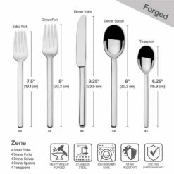 Brand new 😍 Mikasa® Zena 20 Piece Flatware Set, Service for 4 😍 12 Brand new 😍 Mikasa® Zena 20 Piece Flatware Set, Service for 4 😍 -Mikasa Sales 2023 zena 20 piece flatware set service for 4 5246695 6